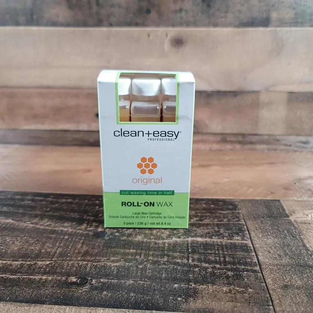 Clean + Easy Large Original Roll On Wax Refill for Wax Cartridge - total 8.4 oz